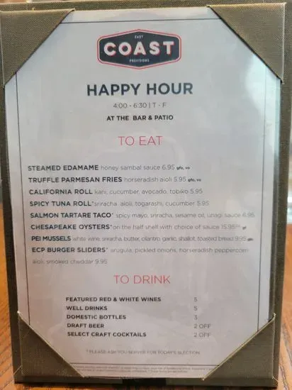 Menu 5