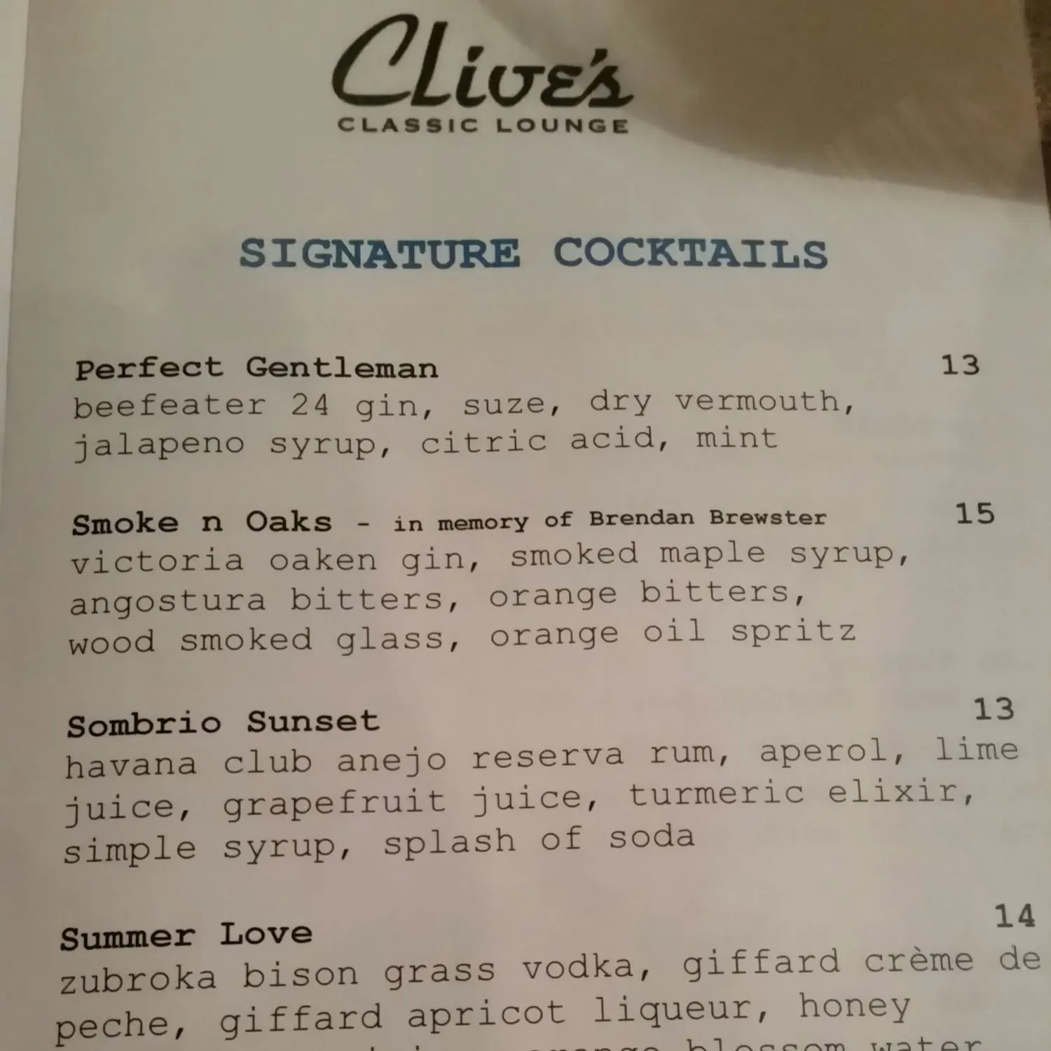 Menu 5