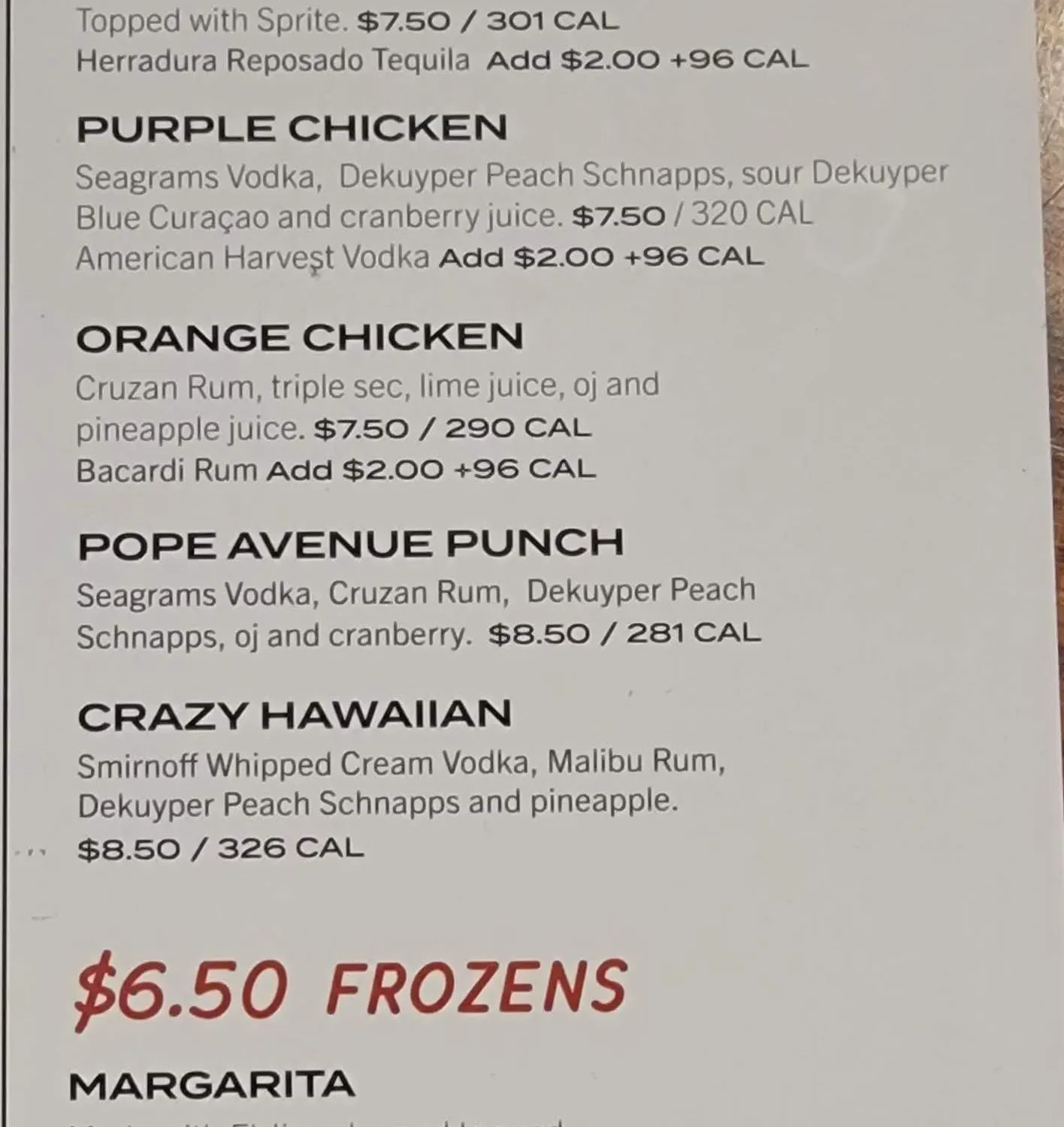 Menu 1