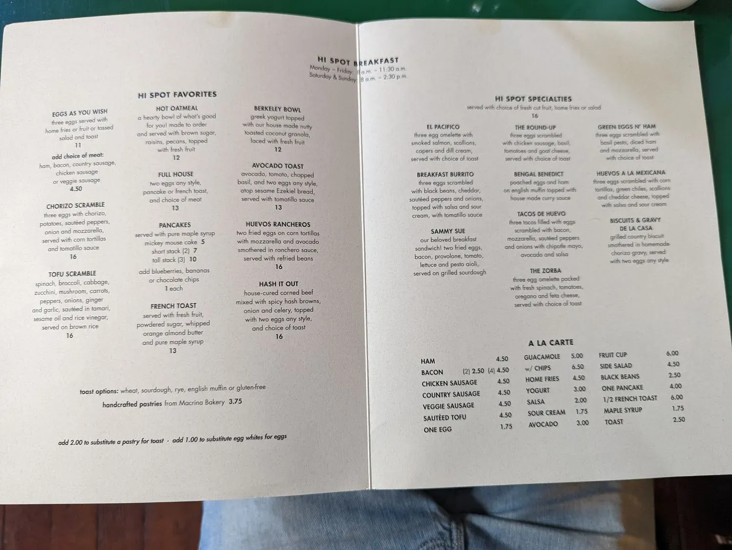 Menu 5