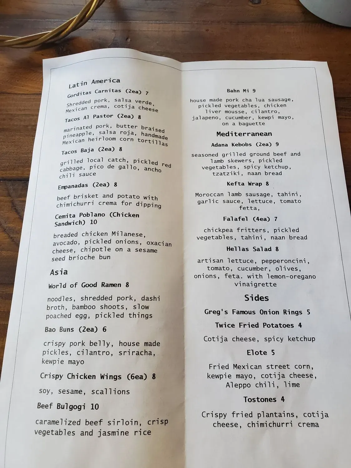 Menu 4