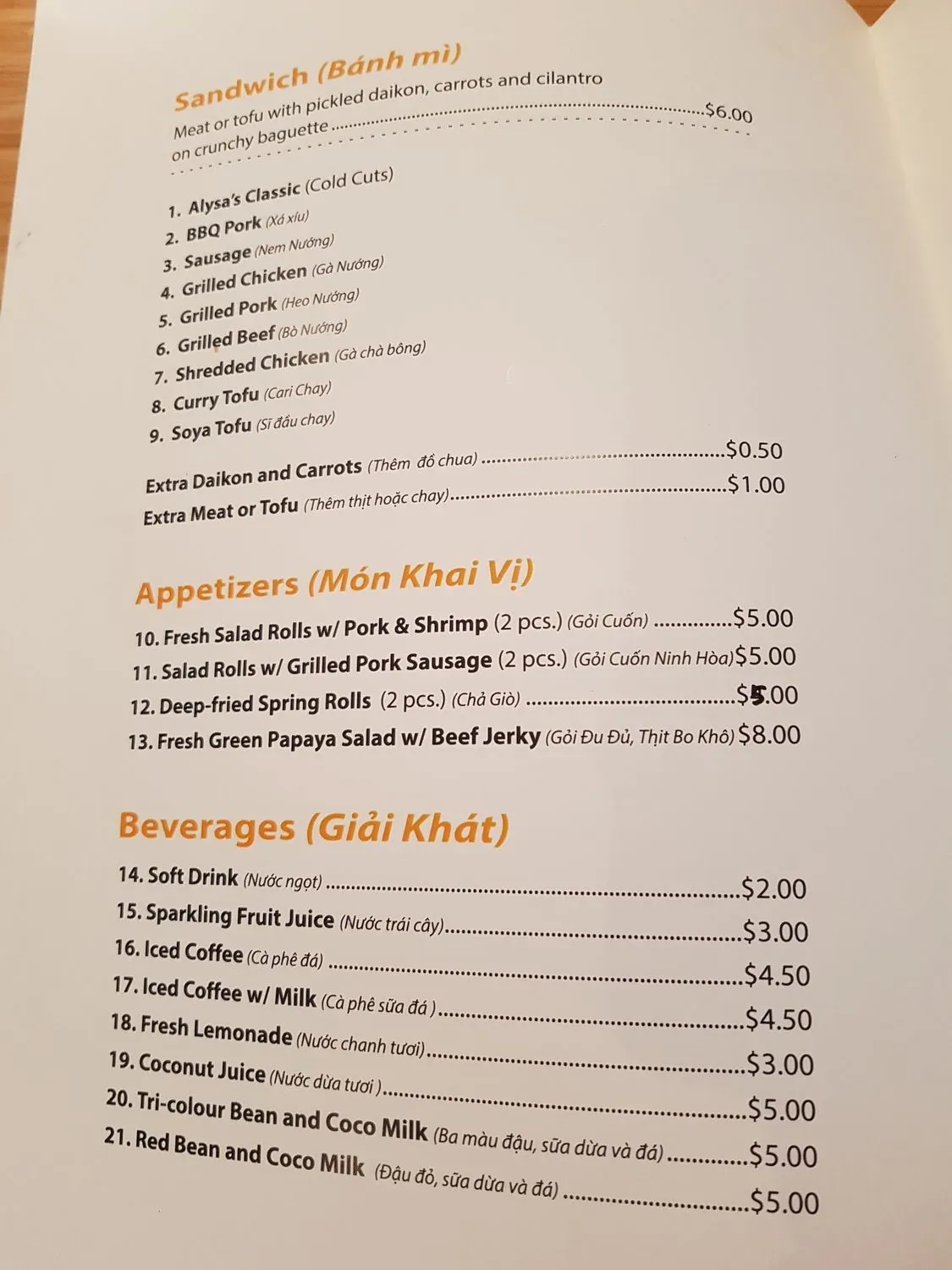 Menu 5