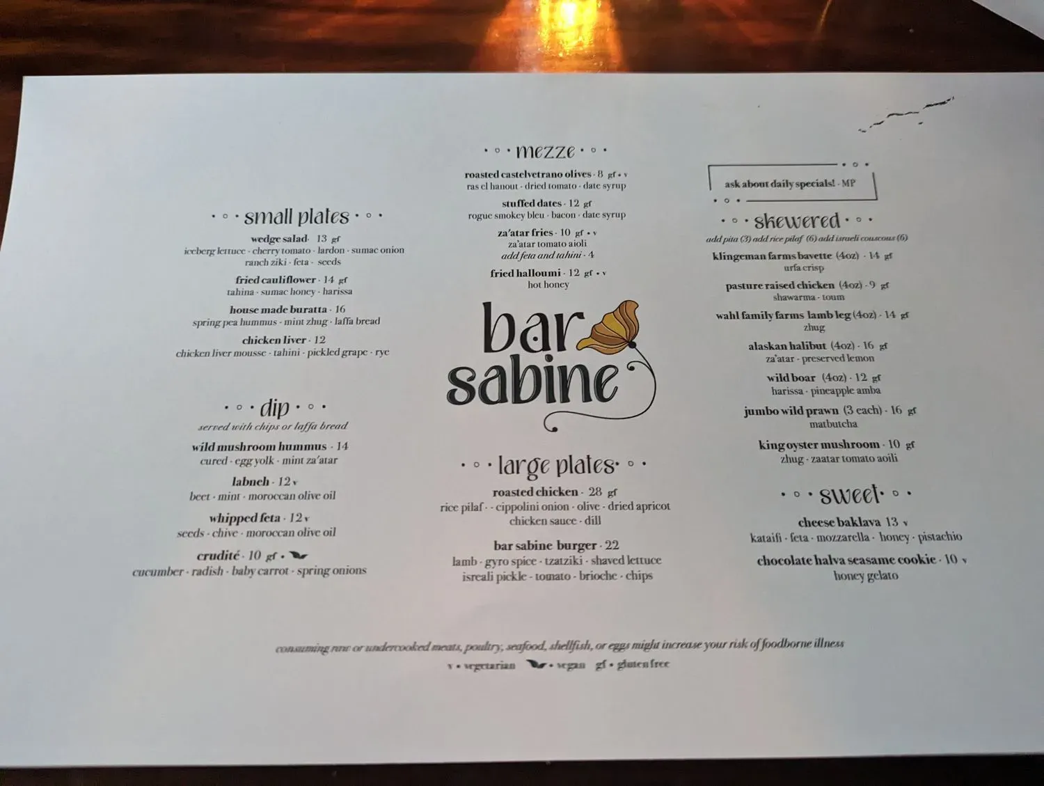 Menu 1