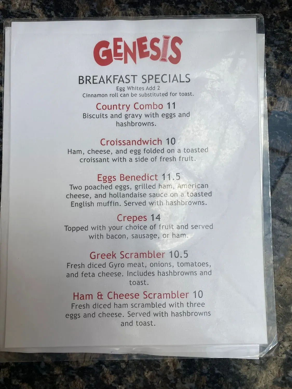 Menu 5