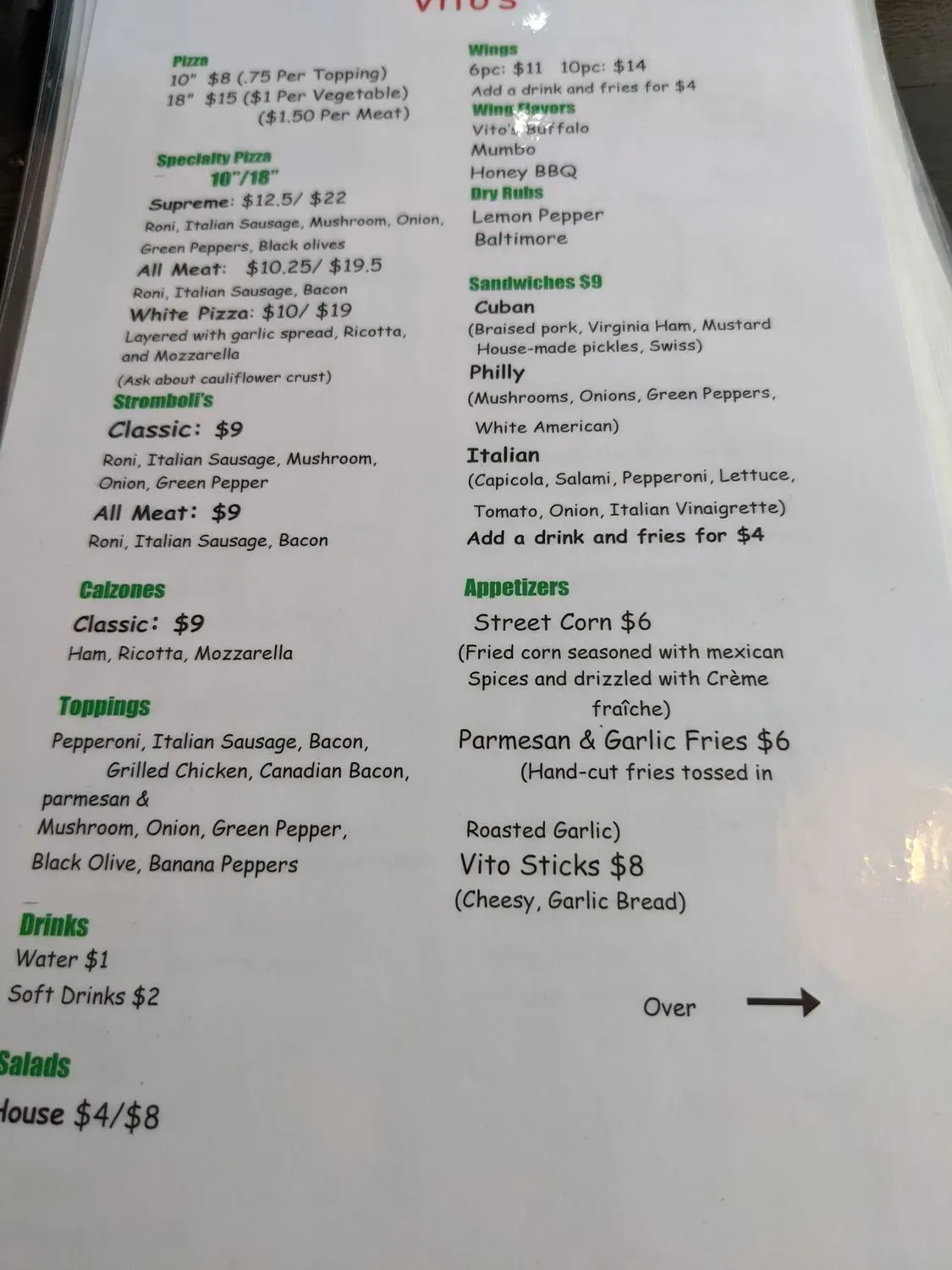 Menu 1