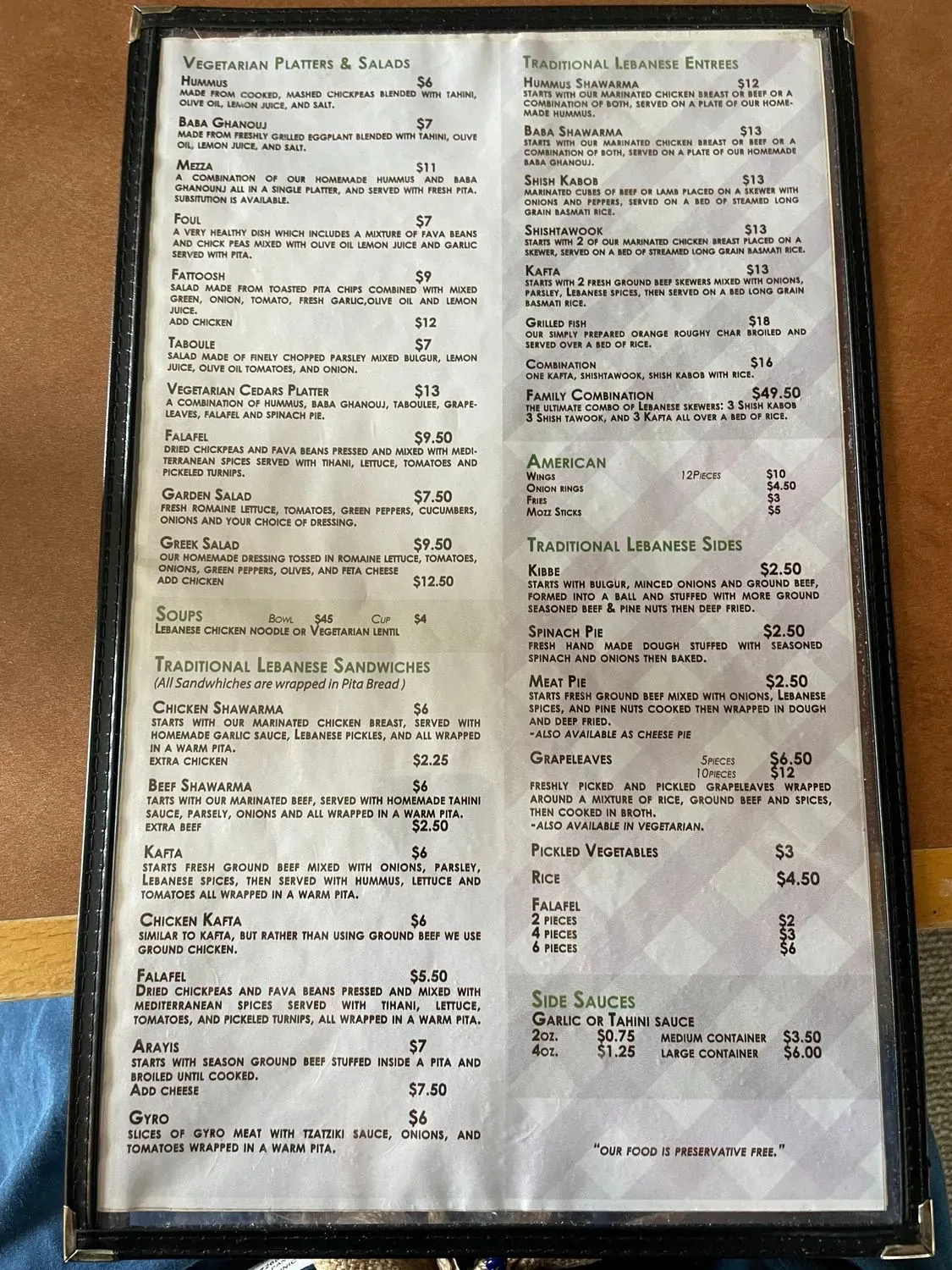 Menu 1