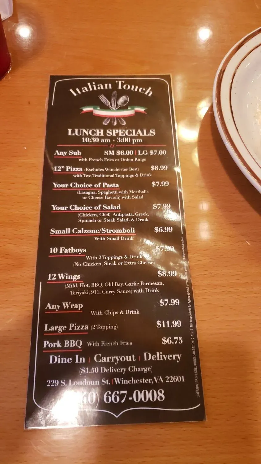 Menu 5