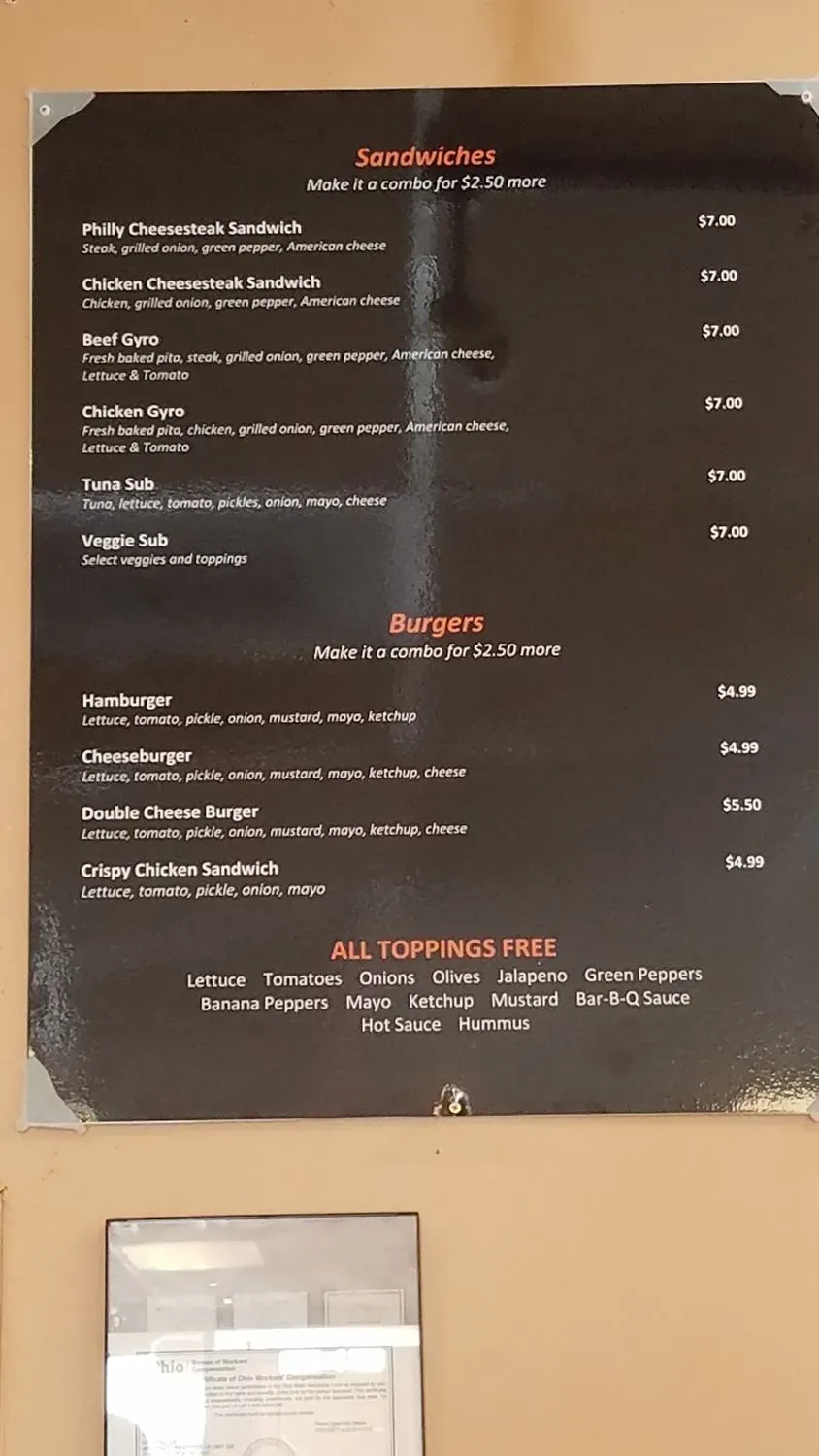 Menu 1