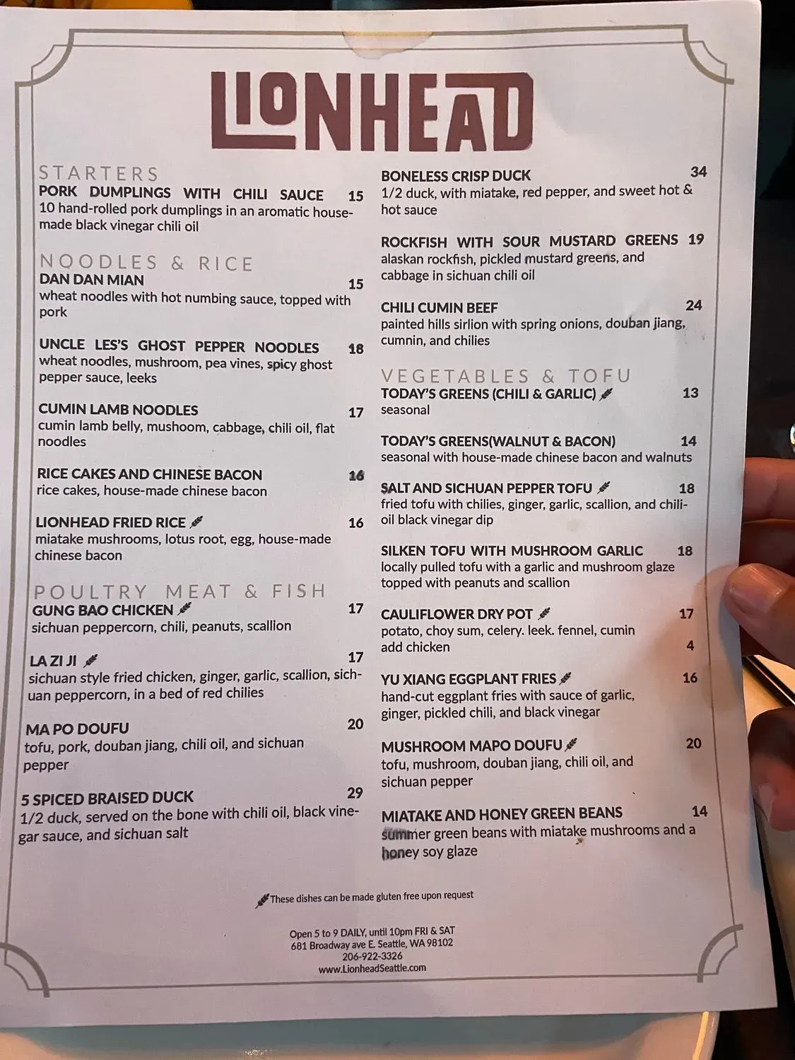 Menu 1