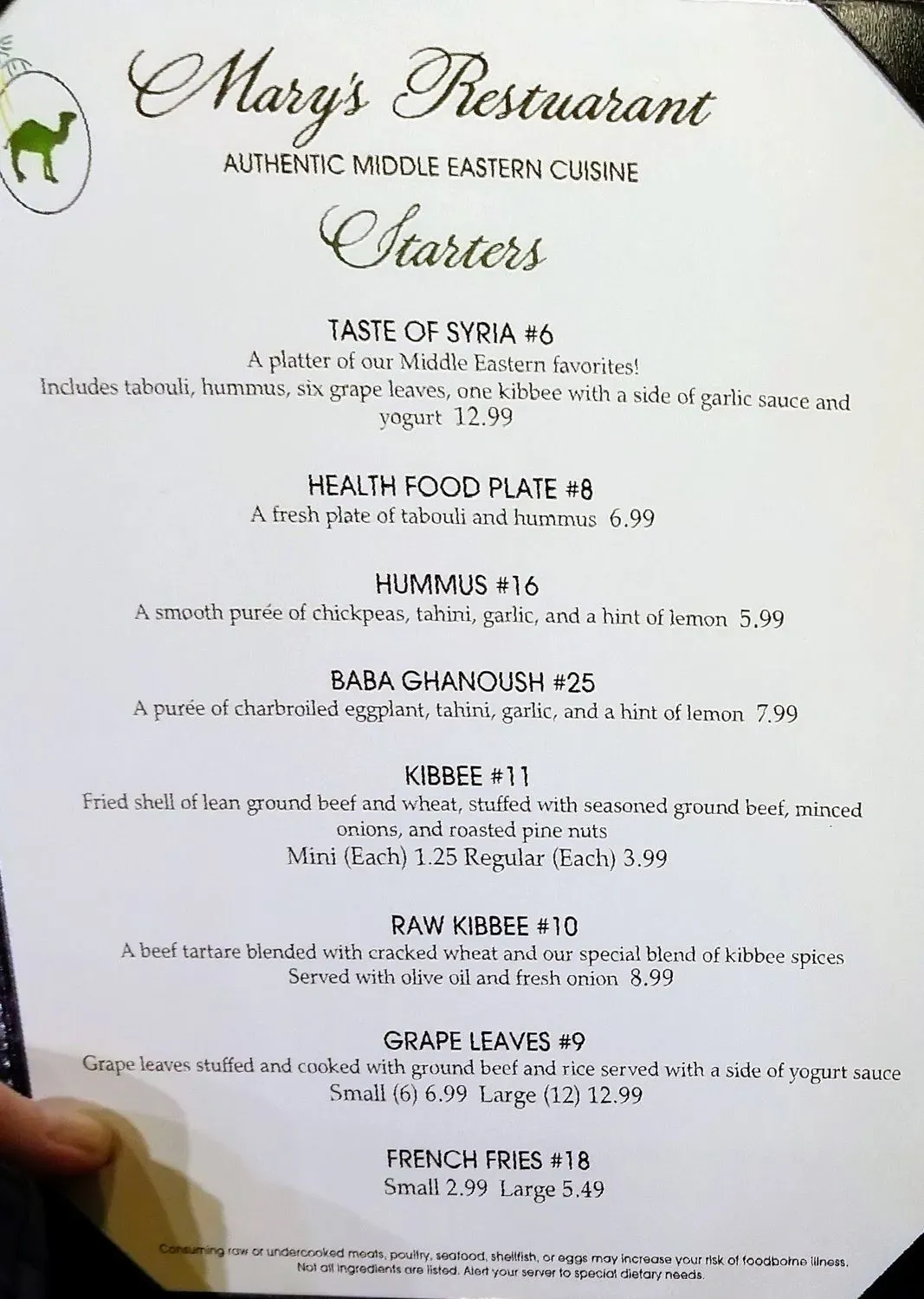 Menu 1