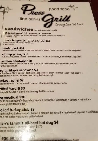 Menu 5