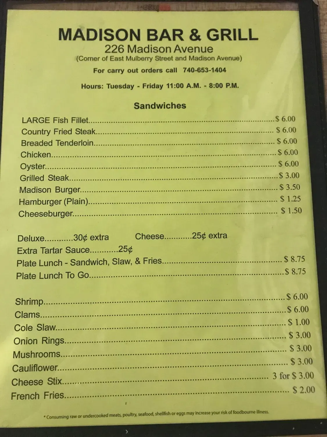 Menu 2