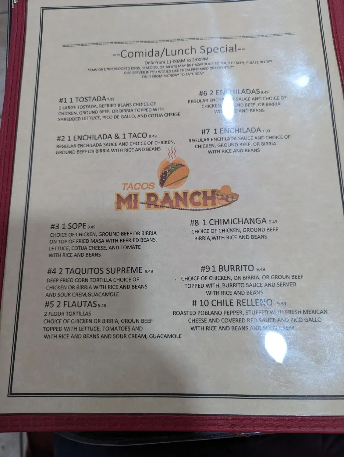 Menu 5