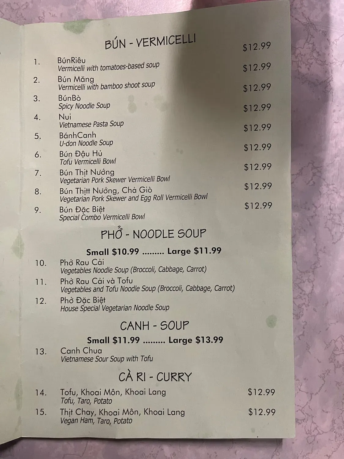 Menu 1