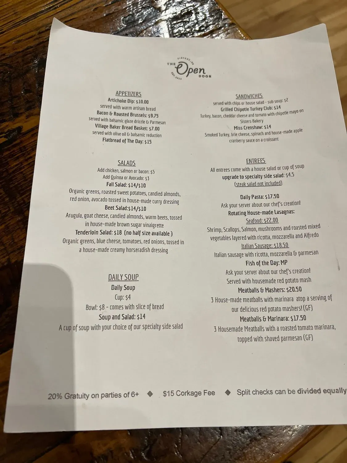 Menu 1