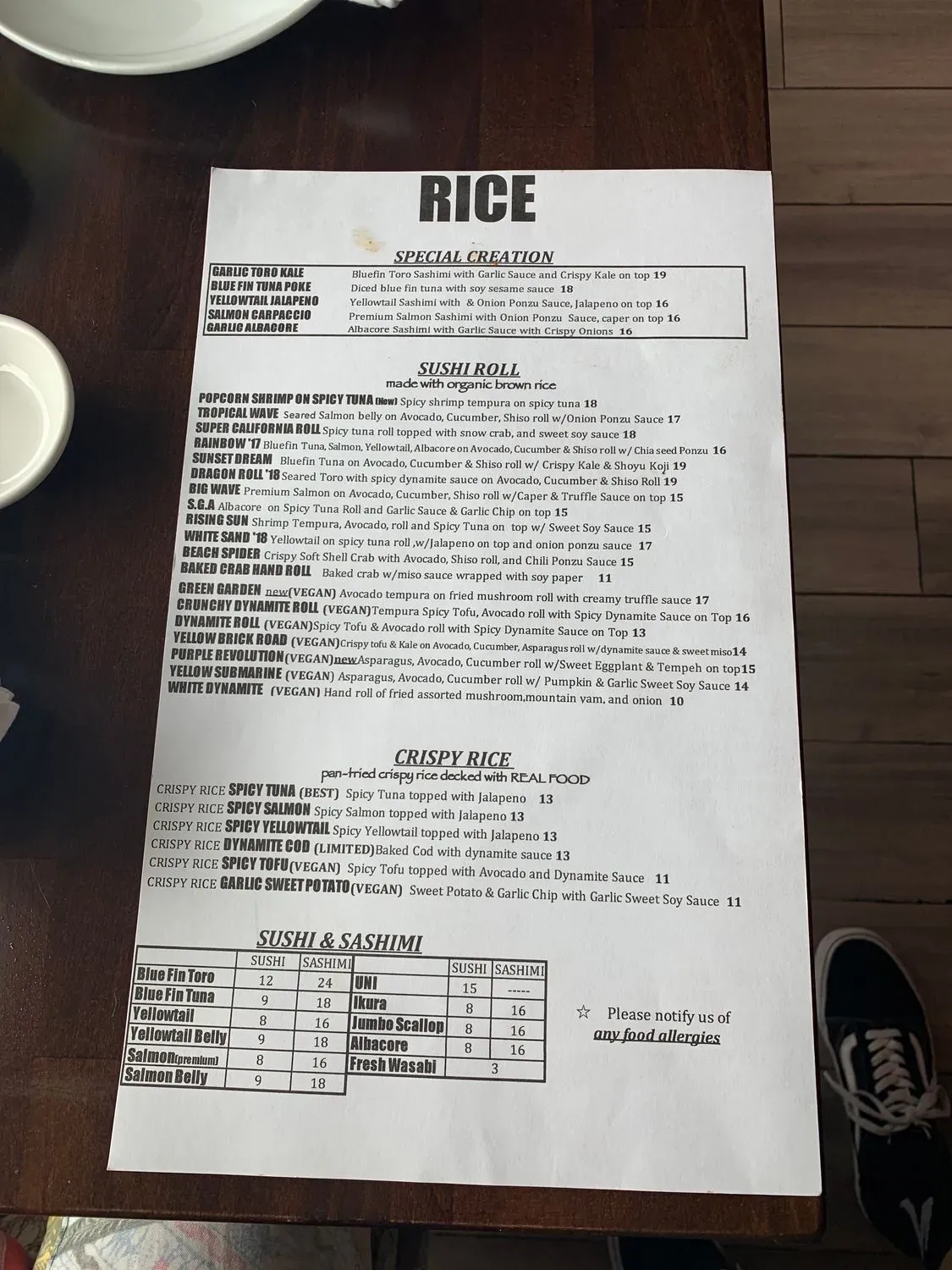 Menu 8