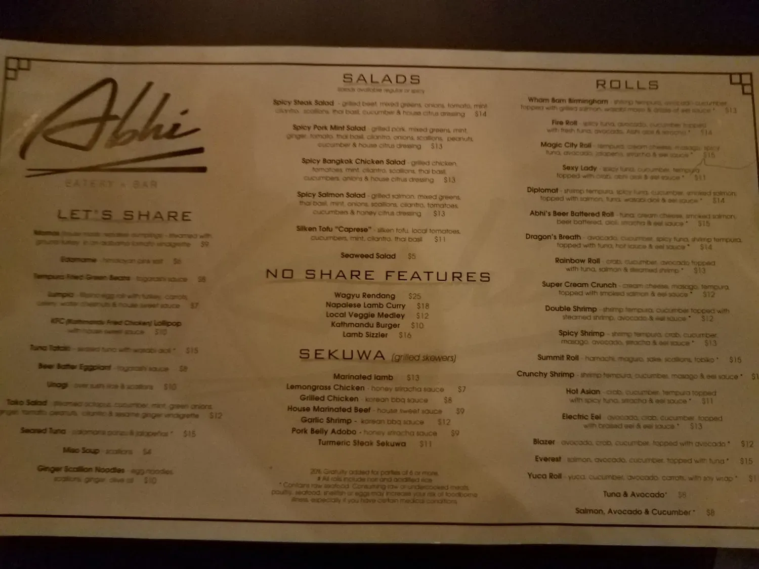 Menu 4