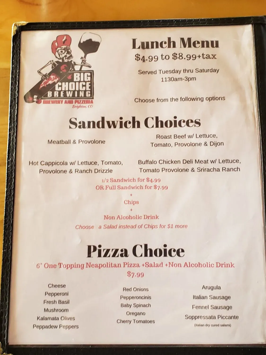 Menu 1