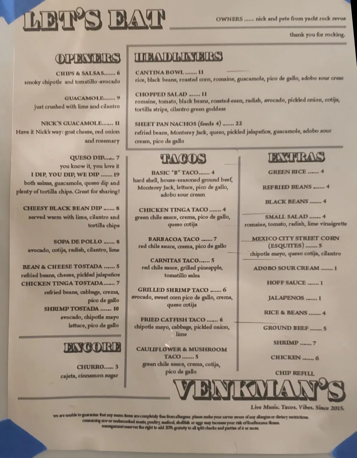 Menu 1