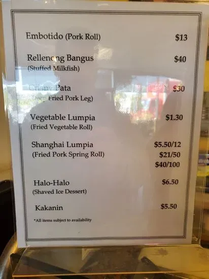 Menu 1