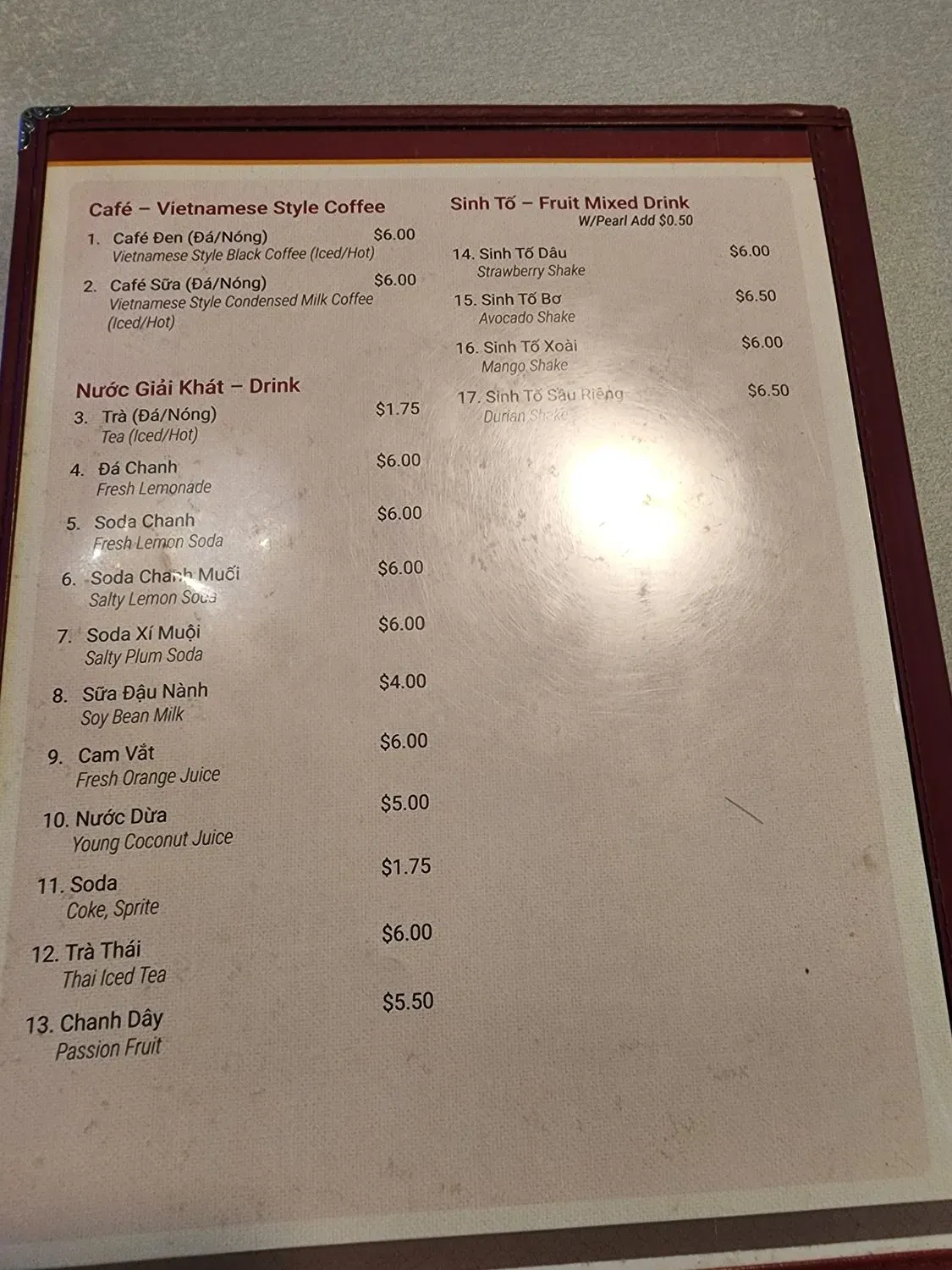 Menu 5