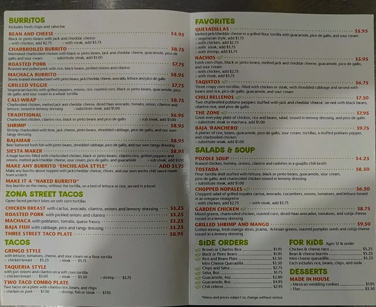 Menu 1