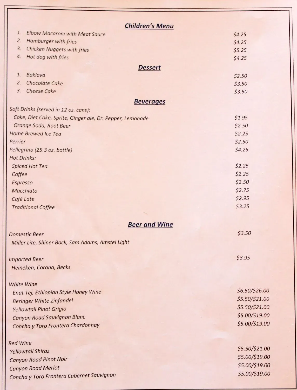 Menu 9