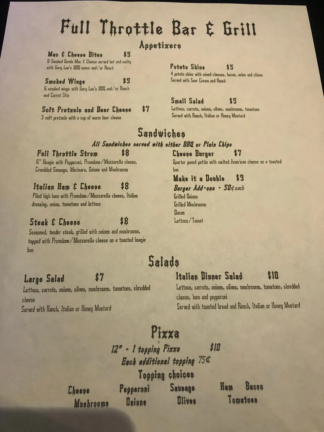 Menu 1