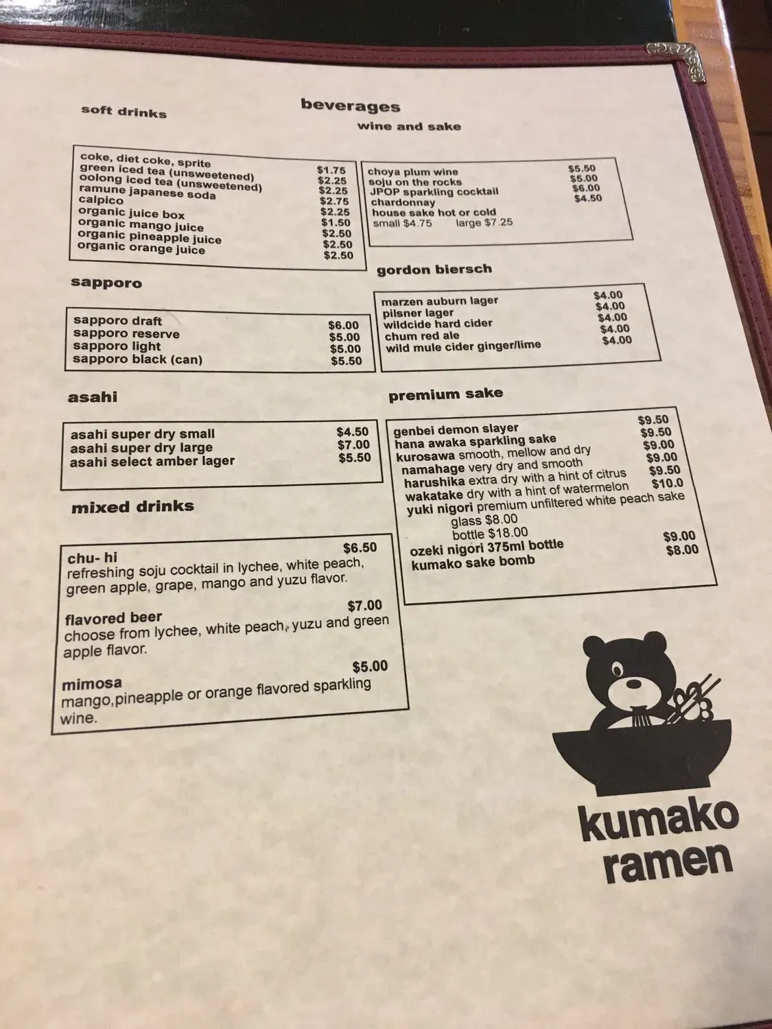 Menu 9