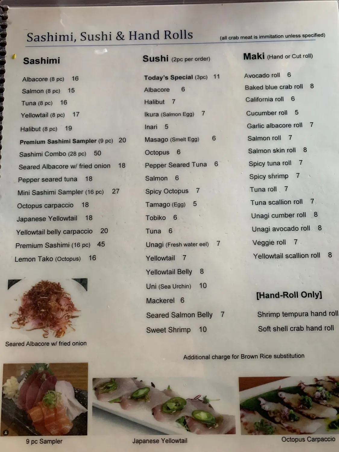 Menu 1