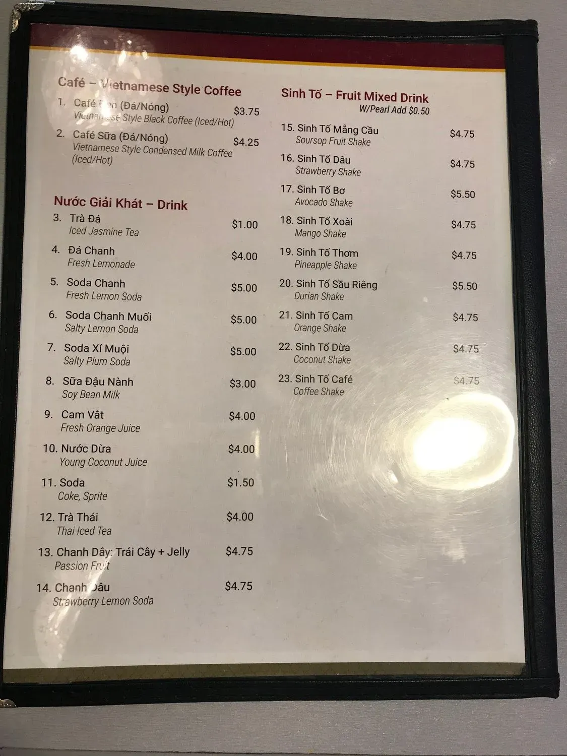 Menu 10