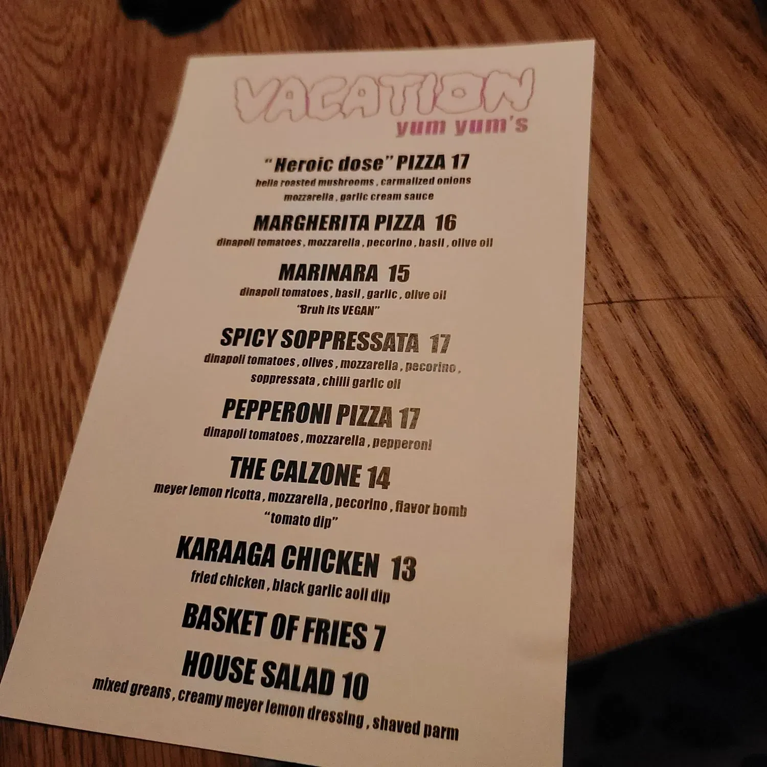 Menu 1