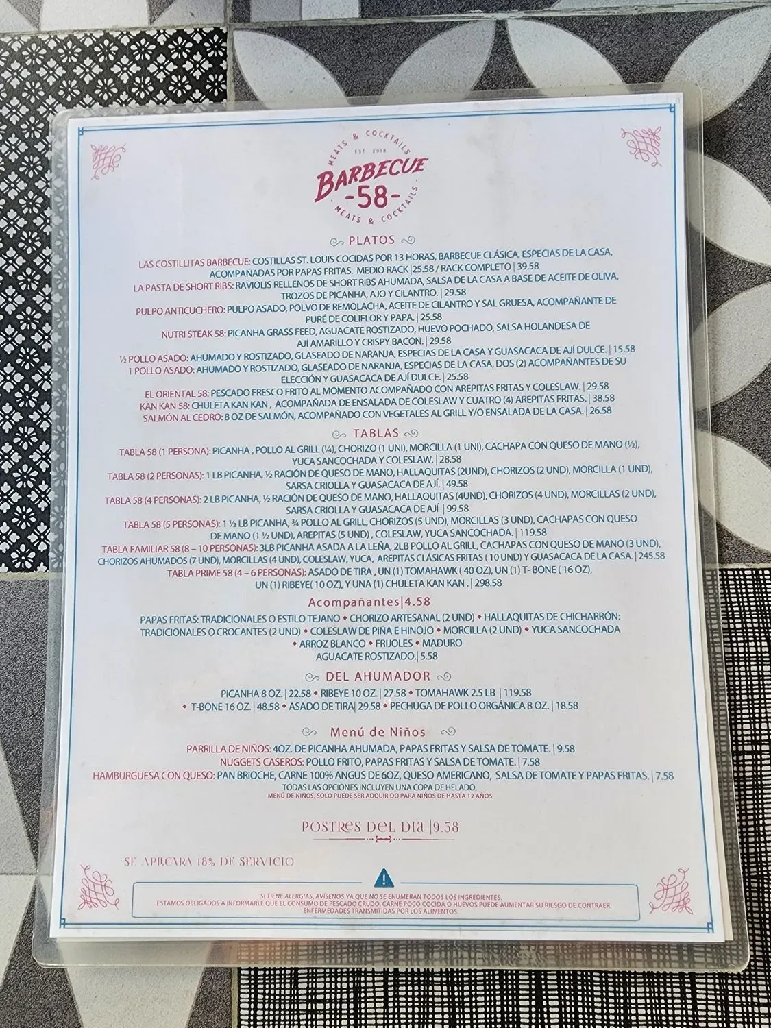 Menu 10