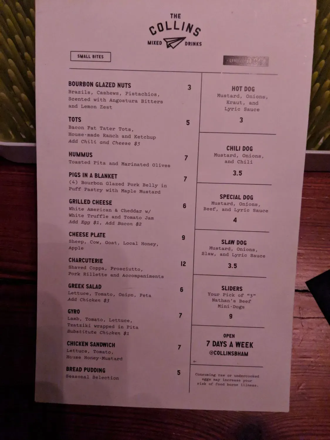 Menu 4