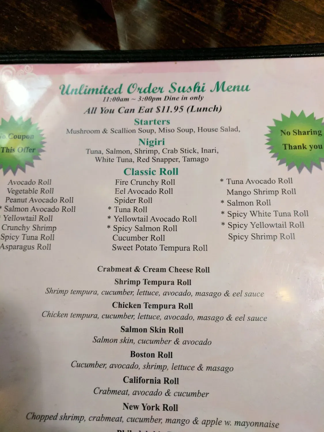 Menu 5