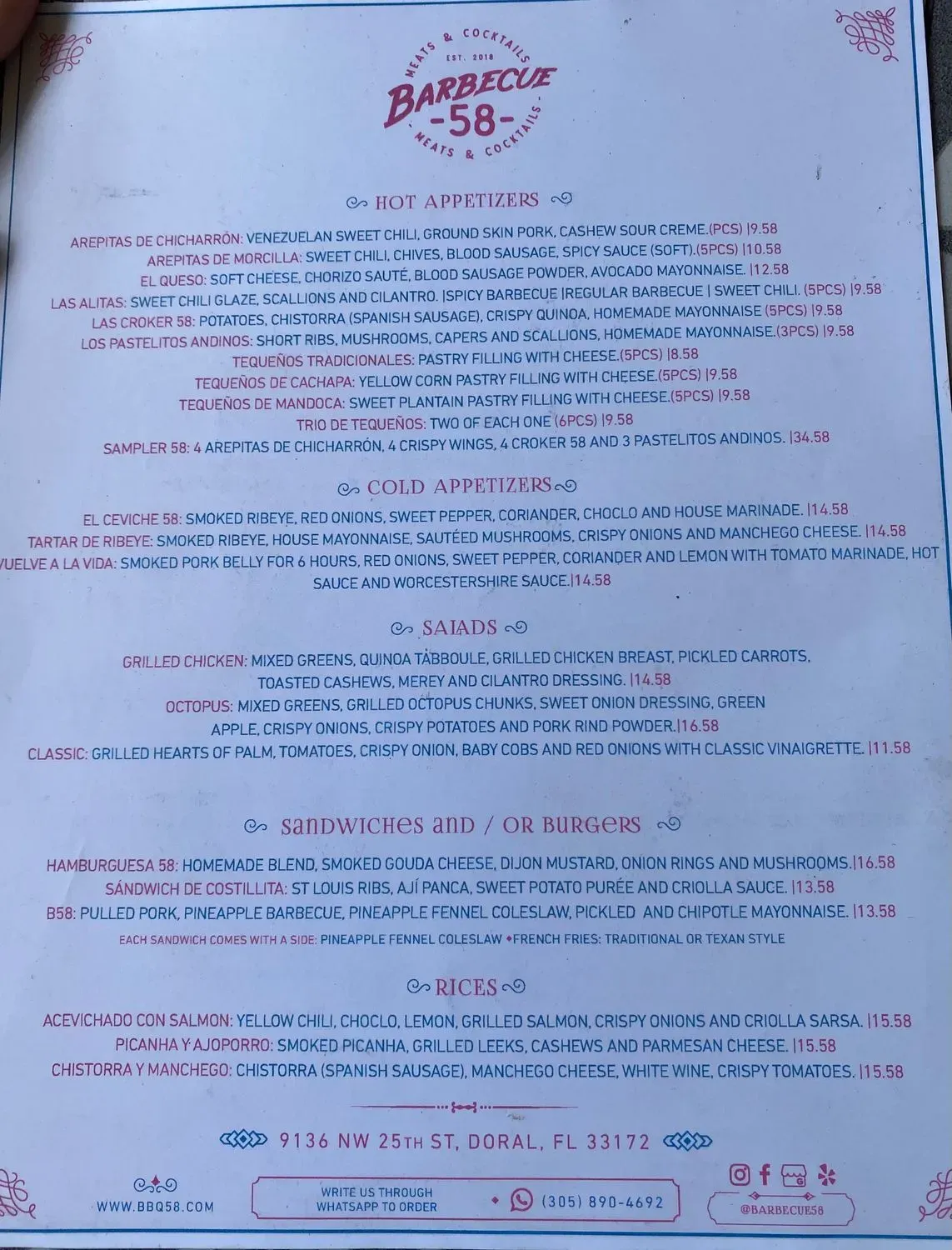 Menu 8