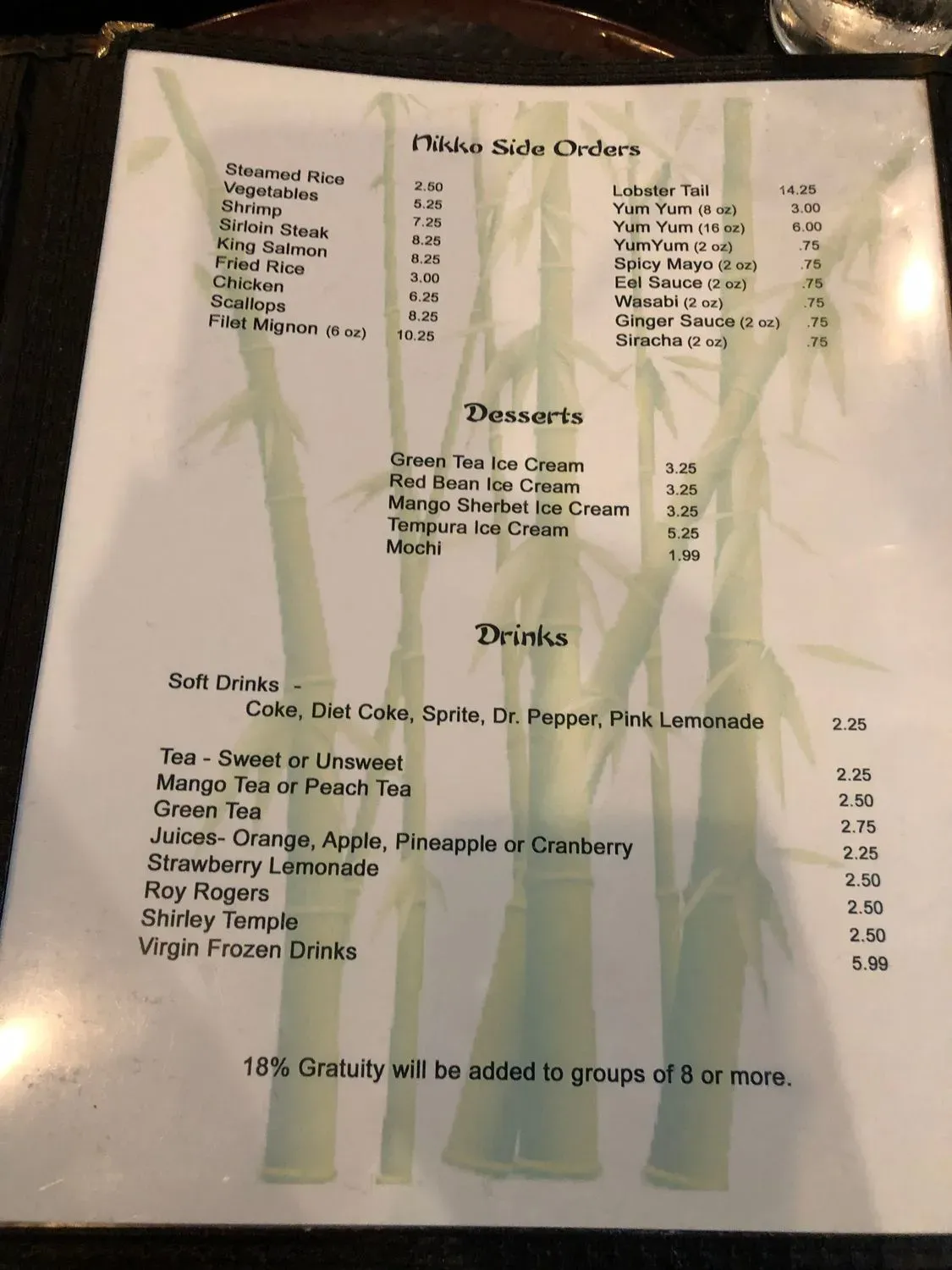 Menu 9