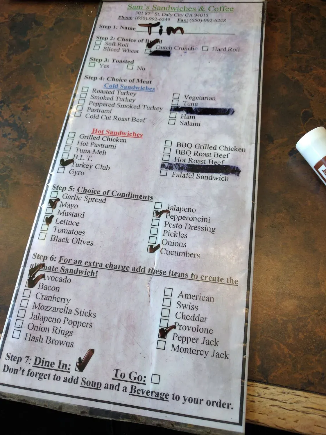 Menu 4