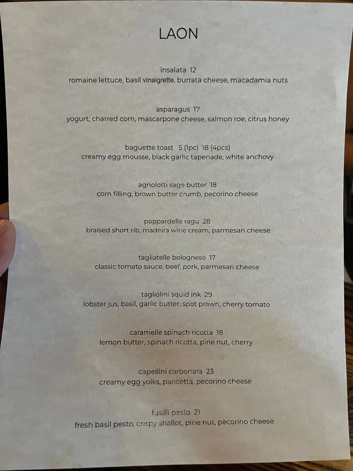 Menu 1