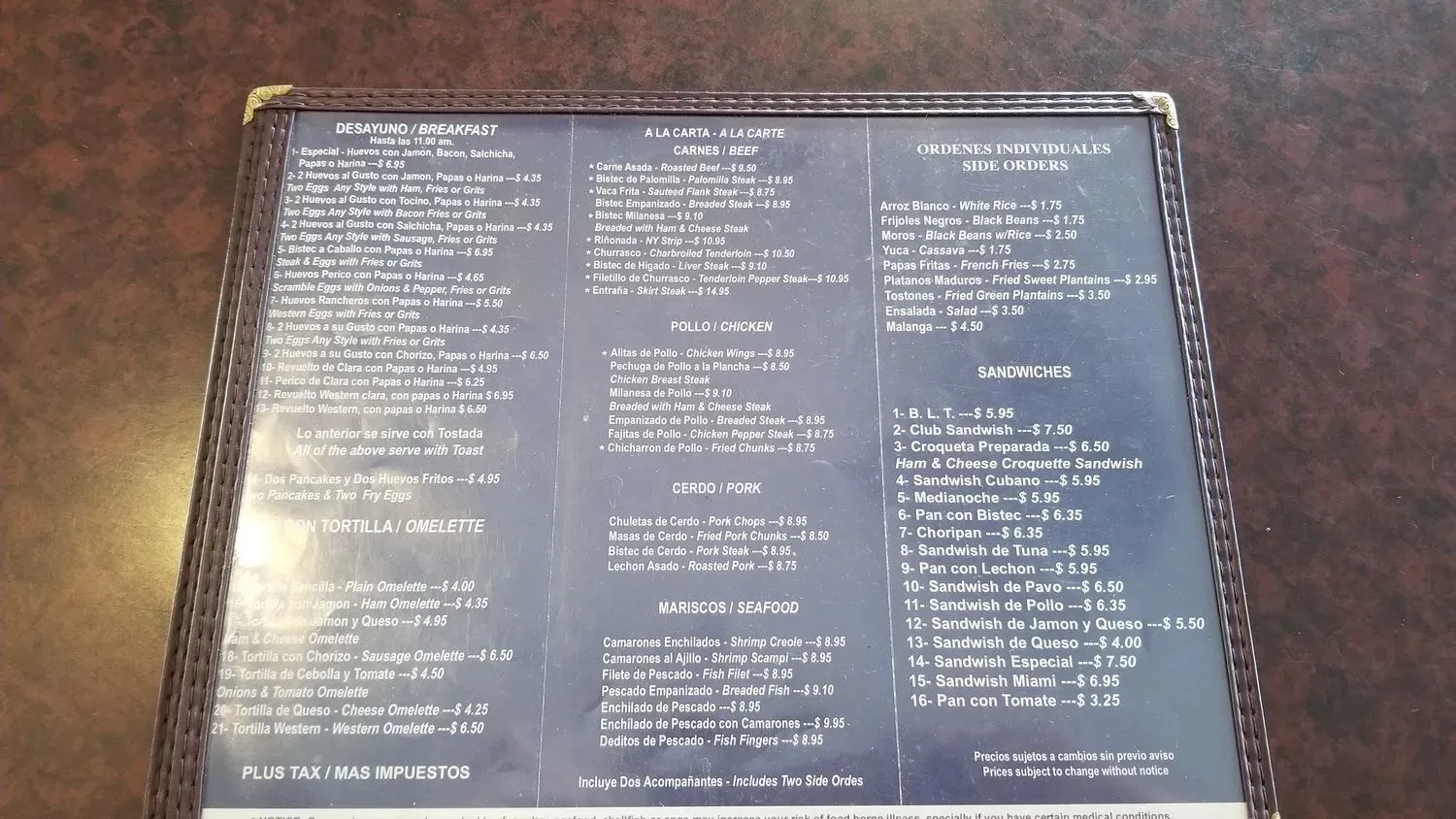 Menu 1