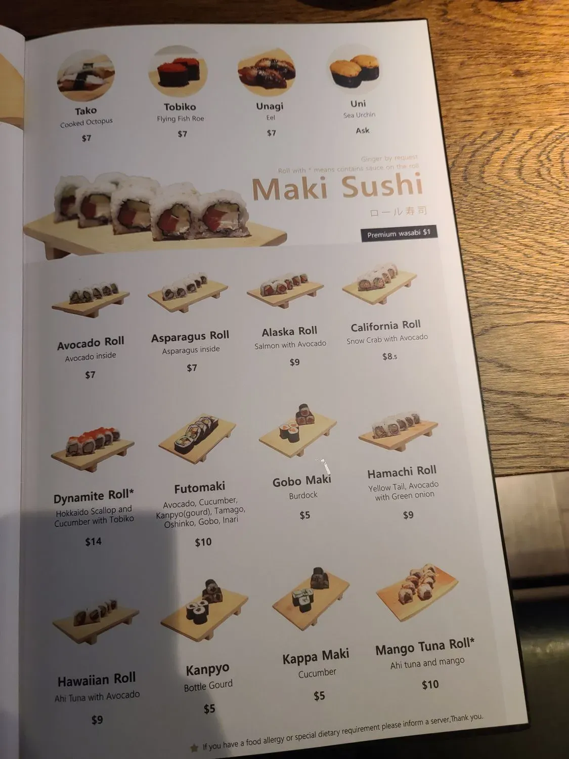 Menu 5