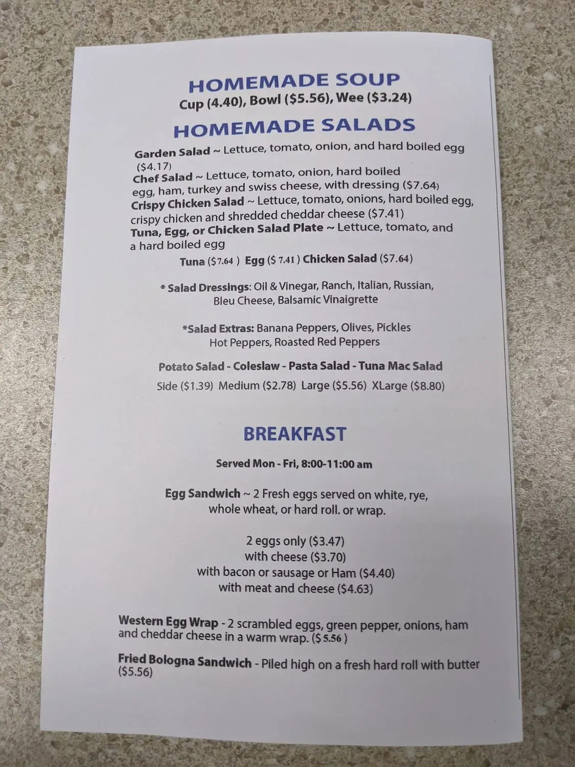 Menu 1