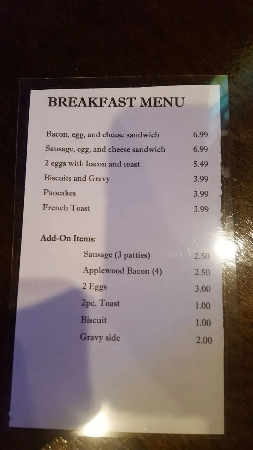 Menu 1