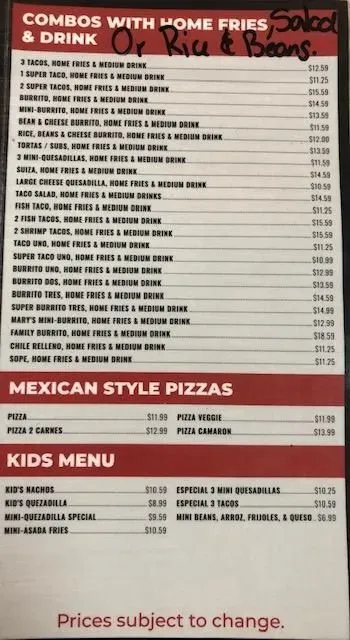 Menu 8