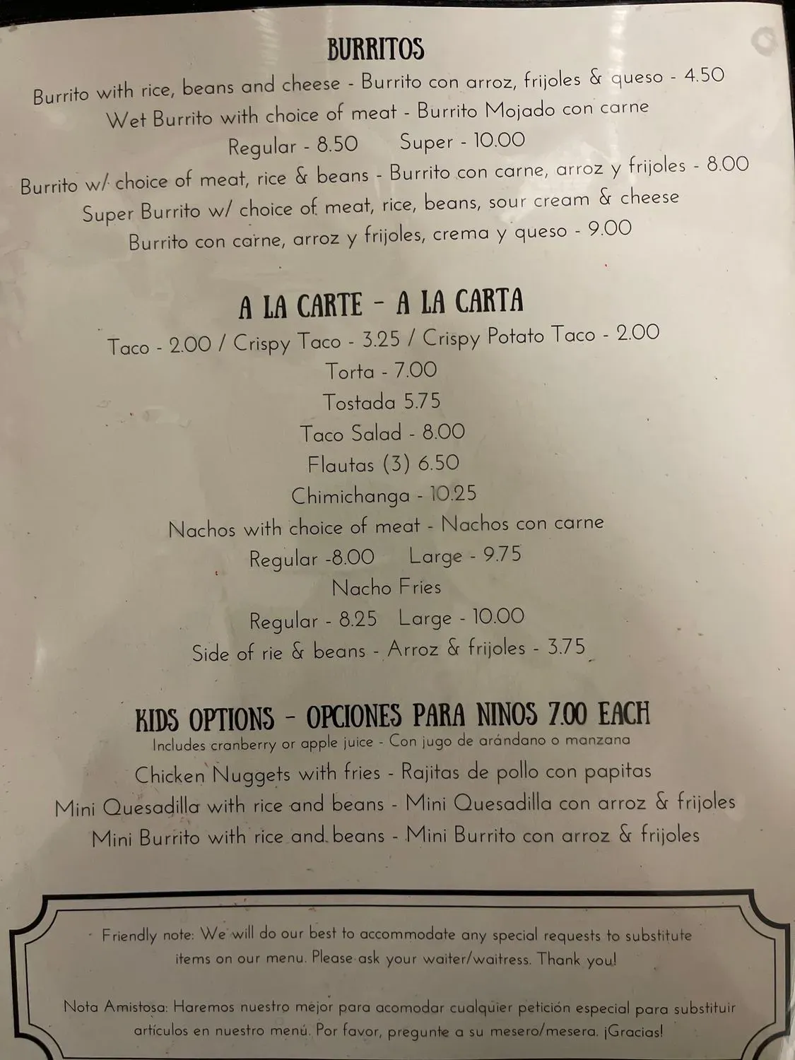 Menu 1