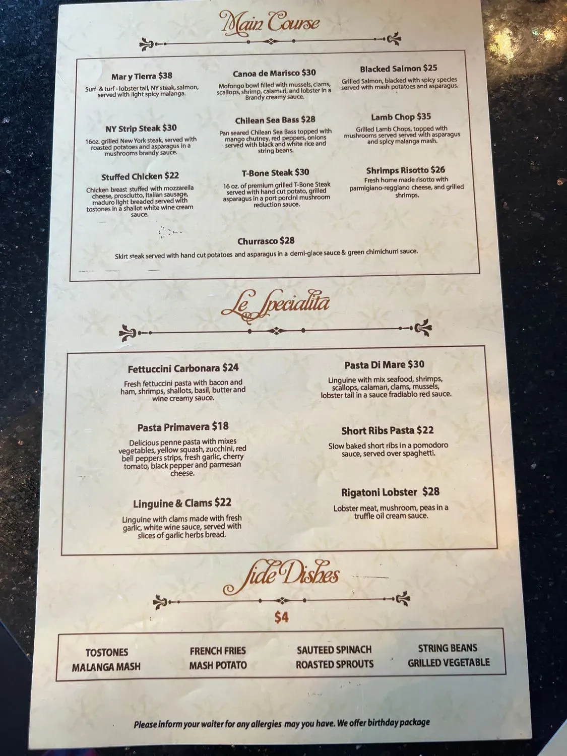 Menu 1