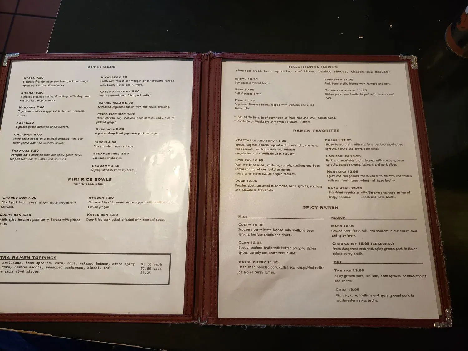 Menu 1