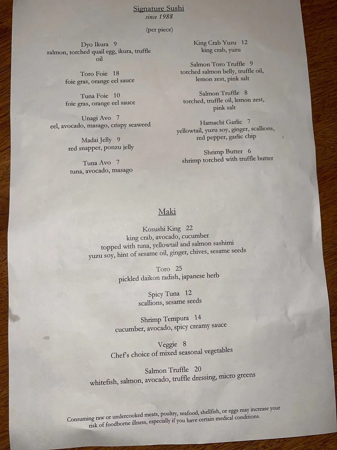 Menu 1