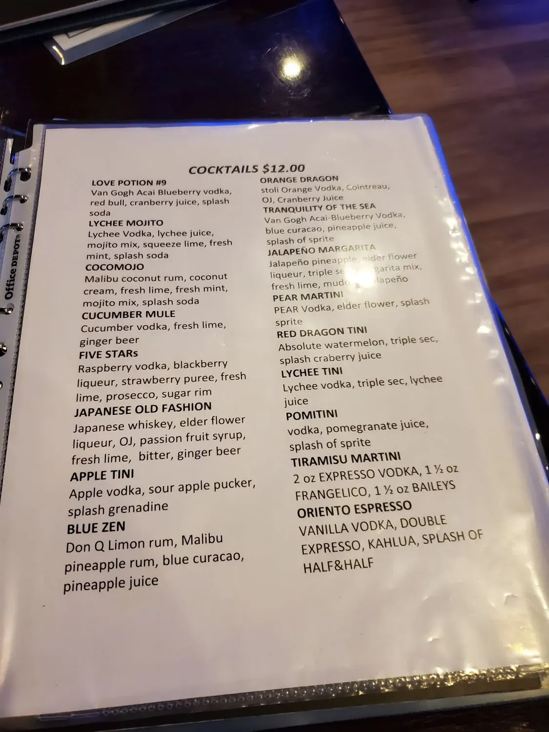 Menu 10