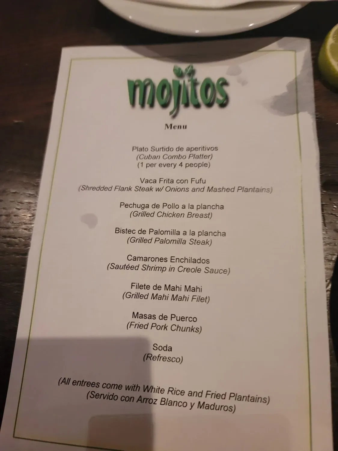 Menu 9